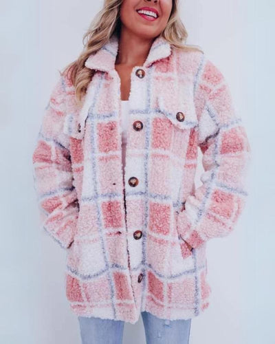 ELINARA - Checked Fleece Jacket